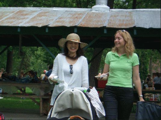 July 17, Lab picnic Lanesborough
Kenichiro's wife and me 

