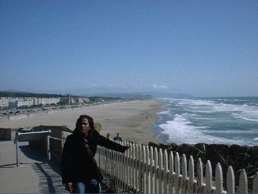 Ve at Pacific shore
